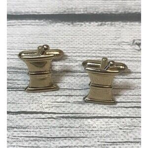 RX Mortar & Pestle Pharmacist Pharmacy Vintage Cuff Links prescription medicine